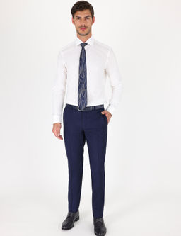 Белая базовая рубашка приталенного кроя с длинным рукавом - Cacharel фото 4