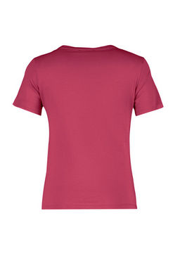 Pembe %100 Pamuk Basic V Yaka Orme T-Shirt TWOSS23TS00001