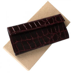 Портмоне женское Croco-ПР-952 натуральная кожа 3 отд, 5 карм, бордо скат (67) 214170  фото 4