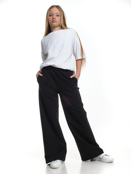 Брюки с карманами черные школьные штаны 22-2008 черный - Mini maxi фото 3