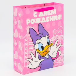 Пакет подарочный С Днем рождения!, Минни Маус, 31х40х11,5 см - Disney фото 2