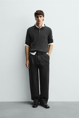 WIDE-LEG PLEATED TROUSERS - Zara фото 21