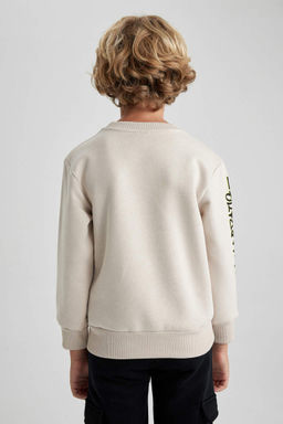 Новый свитшот обычного кроя с круглым вырезом для мальчиков - Defacto фото 8