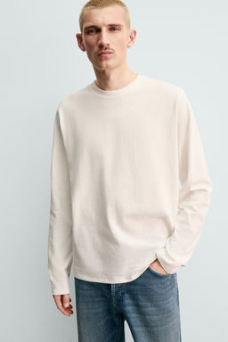 MEDIUM WEIGHT ORIGINS LONG SLEEVE T-SHIRT - Zara фото 5