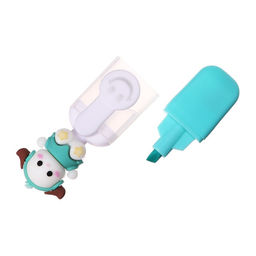 Набор маркеров текстовыделителей, 6 штук, 6 цветов «Милашка», в пенале на молнии