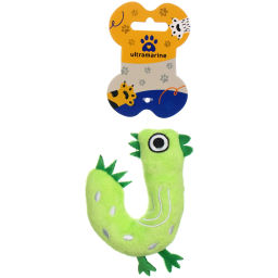 Цена за 4 шт. Игрушка для кошек мягкая "Петушок", цвет зеленый, 12*9см