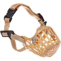 Цена за 3 шт. Намордник гуманный из гибкого пластика "Мой Бро", цвет светло - бежевый, №1 (лейбл)