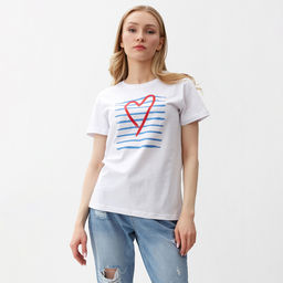 Футболка женская Let's go, белая, размер 48