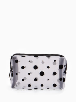 Косметичка дор Горох, сетка 18*7,5*10, отд на молнии, белый