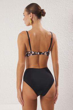 TRENDYOLMILLA Leopar Desenli Balkonet Balenli Yuksek Bel Regular Bikini Tak?m? TBESS25BT00124  фото 13