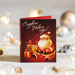 Цена за 2 шт Мини-открытка Сладкого Нового года (дед мороз)