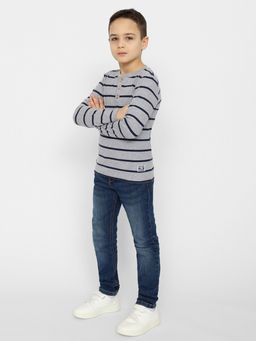 CSKB 63465-11-353 Джемпер для мальчика,светло-серый меланж