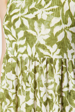 TRENDYOLMILLA Yesil Baglama Ask?l? Etegi F?rf?rl? Fitilli Maxi Orme Maxi Elbise TWOSS23EL02328  фото 5