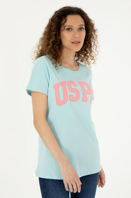U. S. Polo Assn / Женская базовая футболка цвета морской волны - U.s. polo assn фото 3
