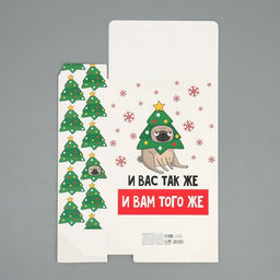 Цена за 2 шт. Коробка подарочная новогодняя складная «И вам того же», 22 х 30 х 10 см