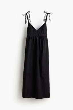 Vestido de nailon con tirantes de lazo