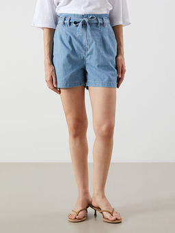 Джинсовые шорты Beli Kemerli для женщин с поясом