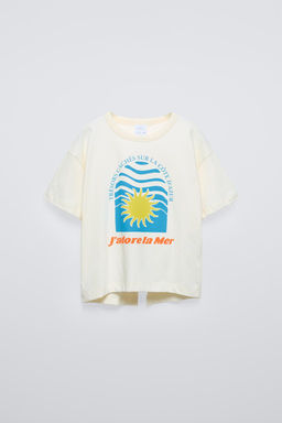 SUN T-SHIRT WITH CUT-OUT DETAIL - Zara фото 2