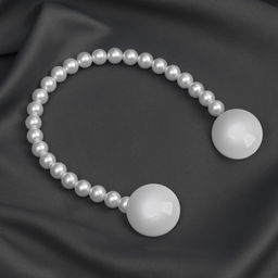 Подхват для штор «Перламутровый перелив», d=3.8 см, 36 см, серый, белый