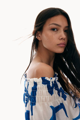 Vestido off-the-shoulder - H&m фото 5