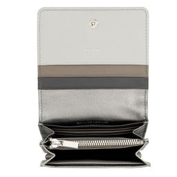 Итальянский кожаный кошелек DuDu серии Flores | темно-серебристый - Dudubags фото 4