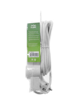 Удлинитель бытовой с выключателем В приДАЧУ, 3 гнезда, 3м, 10 А, 2200 вт, ПВС 3×0,75мм2, с заземлени