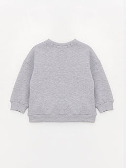 Bisiklet Yaka Uzun Bask?l? Erkek Bebek Sweatshirt ve Pantolon 2li Tak?m - Waikiki фото 3