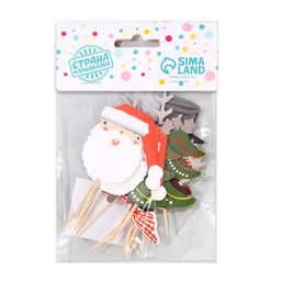 Цена за 2 шт. Шпажки для канапе новогодние, набор 12 шт.