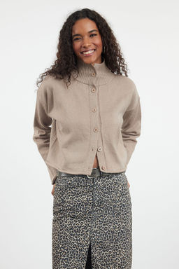 Vizon Genis Kal?p Crop Yumusak Dokulu Genis Kal?p Triko H?rka TWOAW25HI00176