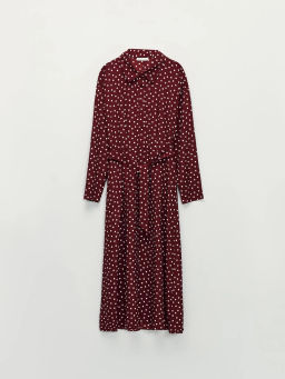 Приталенное платье с принтом в горошек / Zarina