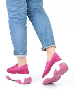05-A9000-6 PINK Кроссовки женские (натуральная замша)
