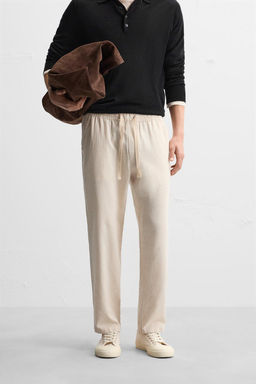 RELAXED FIT JOGGER WAIST TROUSERS - Zara фото 42