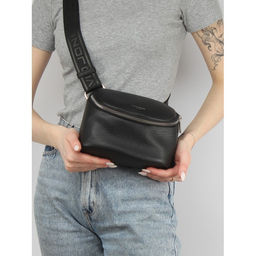 Сумка женская искусственная кожа DJ-CM 6924A-BLACK, 1отд, плечевой ремень, черный SALE 259727 - Adelia фото 5