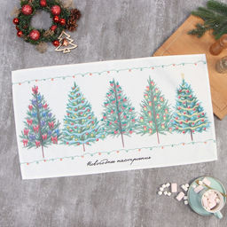 Полотенце Этель Сказочный лес 40х73 см, 100% хлопок, саржа 190 г/м2