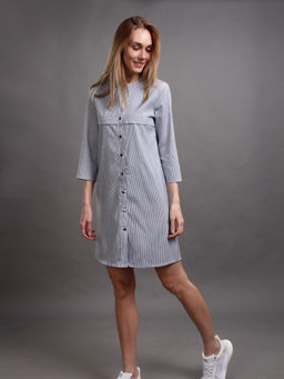 ПЛАТЬЕ РУБАШКА ПЛ509 В ПОЛОСОЧКУ - Assana фото 2