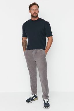 TRENDYOL MAN Siyah Regular/Normal Kesim Etiket Aplike Lastik Paca Anti-pilling Polar Esofman Alt? TMNAW23EA00061 - Trendyolmilla фото 2
