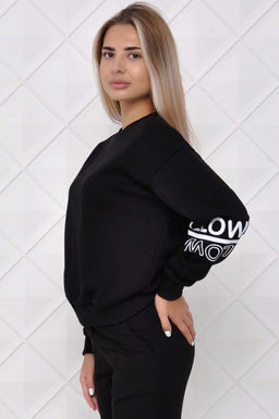 Арт. 1594 Свитшот женский 44-52 (5 шт) Цвет:черный