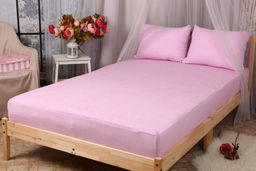 Простыня трикотажная на резинке Мерцана (Розовый) MERC10 160x200