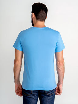 Футболка мужская короткий рукав GREG G145-RD-3025 (голубой)  фото 5