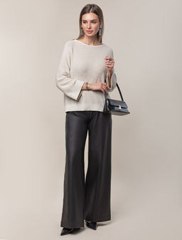 VILATTE / Джемпер из хлопковой пряжи с пайетками.  фото 4