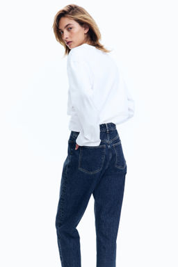 Mom Slim Fit High Waist Ankle Jeans