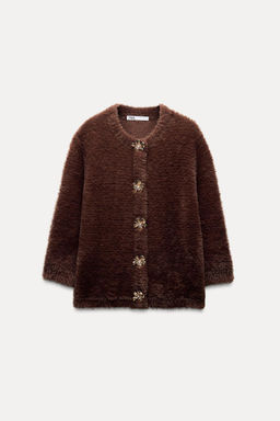 FUZZY KNIT CARDIGAN - Zara фото 2