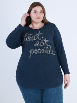 Блузка со стразами - Almond фото 4