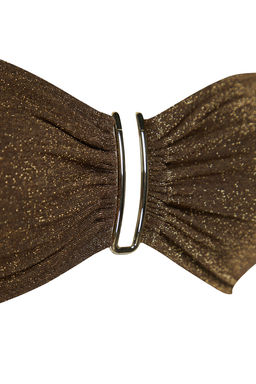 TRENDYOLMILLA Vizon Straplez Aksesuarl? Simli Premium Kumasl? Brazilian Bikini Tak?m? TBESS24BT00054 фото 13