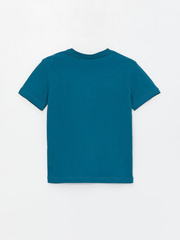 Bisiklet Yaka Bask?l? K?sa Kollu Erkek ?ocuk Ti??rt - Waikiki фото 2