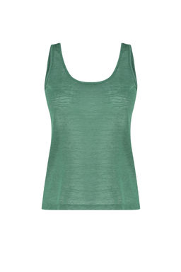 Yesil Relaxed/Rahat Kal?p Havuz Yaka S?rt Detayl? Orme Bluz TWOSS24BZ00451 - Trendyolmilla фото 7