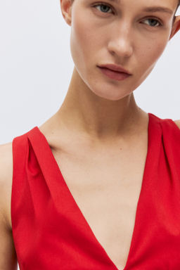 Vestido entallado con escote en V - H&m фото 6