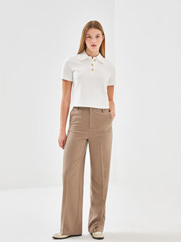 Polo Yaka Dokulu Kad?n Ti??rt