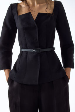 Blazer de algod?n con escote cuadrado - H&m фото 4