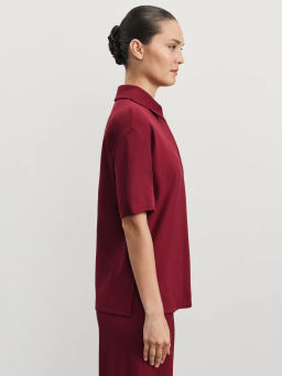 Футболка поло на молнии / Zarina  фото 4